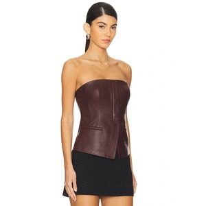 NWT A.L.C. Renee Strapless 100% Lamb Leather Top Size 4